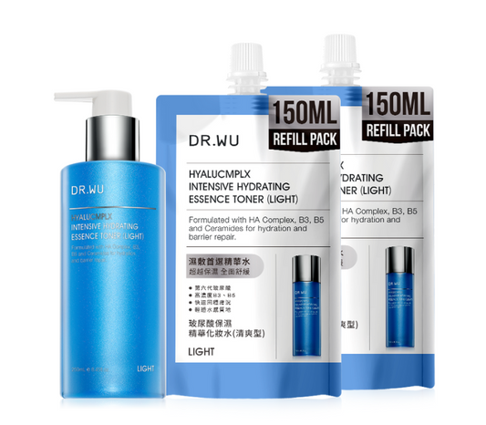 玻尿酸保濕化妝水（清爽型）【加量裝】250ML+【補充裝】150＋150ML｜濕敷首選